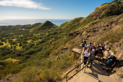 AGS students at Diamond Head Hawaii