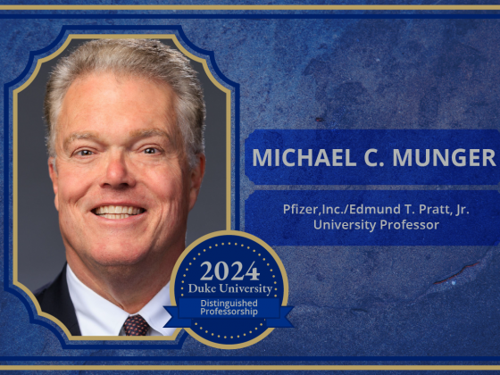Michael C. Munger: Pfizer, Inc./Edmund T. Pratt, Jr. University Professor