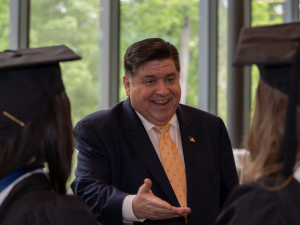 JB Pritzker speaks to graduating class