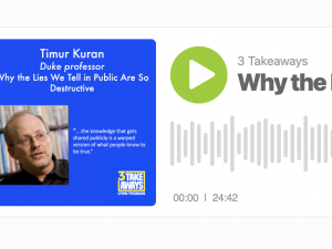Timur Kuran on podcast